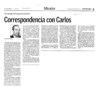 Correspondencia con Carlos