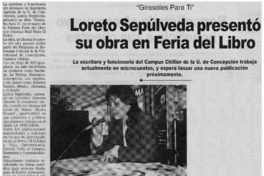 Loreto Sepúlveda presentó su obra en Feria del Libro