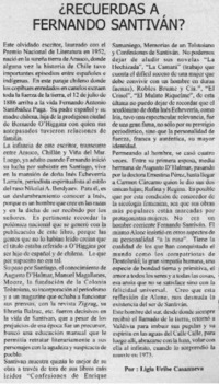 ¿Recuerdas a Fernando Santiván?