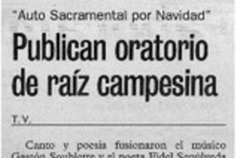 Pubican oratorio de raíz campesina