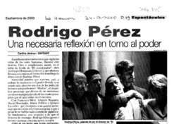 Una necesaria reflexión en torno al poder : [entrevistas]