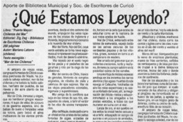 ¡Qué estamos leyendo?
