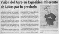 Visión del Agro en exposición itinerante de Lukas por la provincia