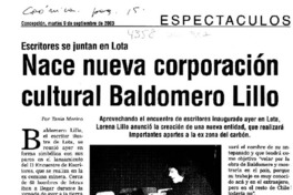Nace nueva corporación cultural Baldomero Lillo