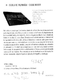 Escuela de Valparaíso, cuidad abierta
