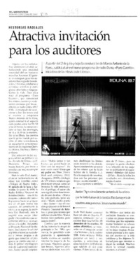 Atractiva invitación para los auditores.