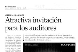 Atractiva invitación para los auditores.