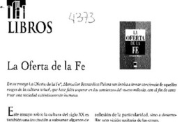 La oferta de la Fe