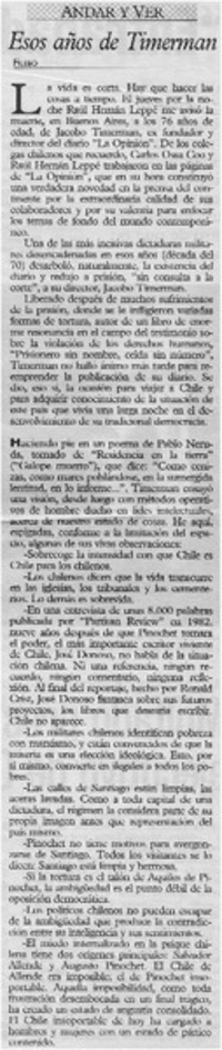 Esos años de Timerman