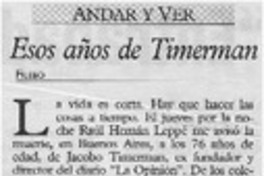 Esos años de Timerman