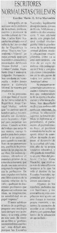 Escritores normalistas chilenos