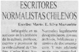 Escritores normalistas chilenos