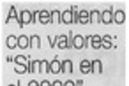 Aprendiendo con valores : "Simón en el 2000"