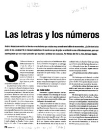 Las letras y los números : [entrevistas]
