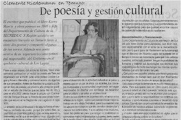 De poesía y gestión cultural