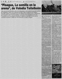 "Pisagua,la semilla en la arena, de Volodia Teitelboim
