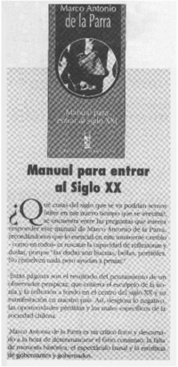 Manual para entrar al siglo XX.