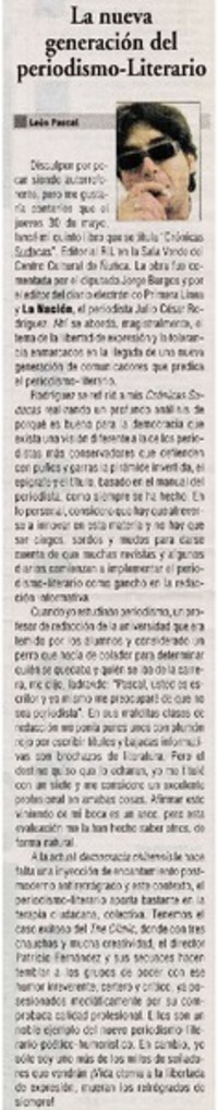 La nueva generación del periodismo-literario