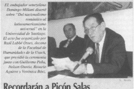 Recordarán a Picón Salas.