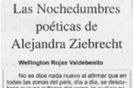 Las nochedumbres poéticas de Alejandra Ziebrecht