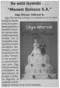 Se está leyendo... "Menem Bolocco S.A.".