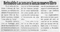 Reinaldo Lacamara lanza nuevo libro.