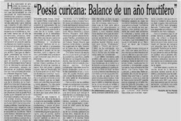 Poesía curicana, balance de un año fructífero"