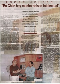 "En Chile hay mucho bolseo intelectual" (entrevista)