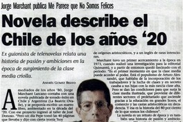 Novela describe el Chile de los años '20