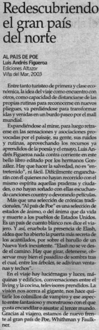 Redescubriendo el gran país del norte.