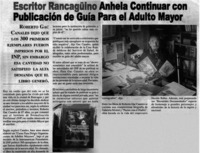 Escritor rancagüino anhela continuar con piblicación de guía para el adulto mayor.