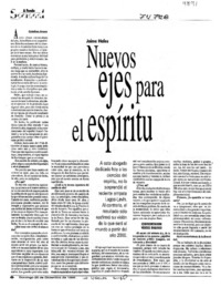 Nuevos ejes para el espíritu: [entrevistas]