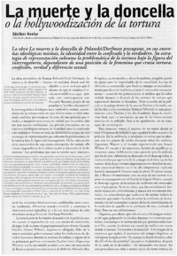 La muerte y la doncella o la hollywoodización de la tortura.