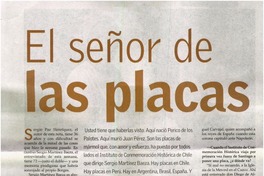 El señor de las placas [entrevistas]