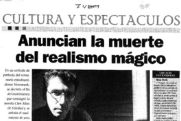 Anuncian la muerte del realismo mágico