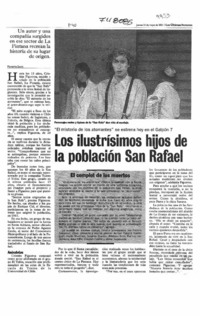 Los ilustrísimos hijos de la población San Rafael