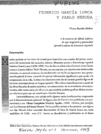 Federico García Lorca y Pablo Neruda