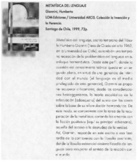 Metafísica del lenguaje