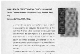 Praxis Revista de Psicología y Ciencias Humanas