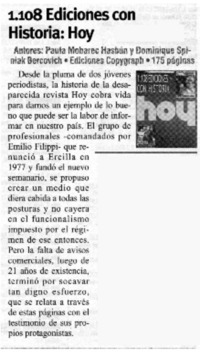 1.108 Ediciones con historia : Hoy