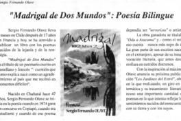 "Madrigal de dos mundos" : Poesía biblingüe