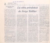 La obra prosística de Jorge Teillier