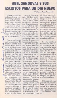 Abel Sandoval y sus escritos para un día nuevo