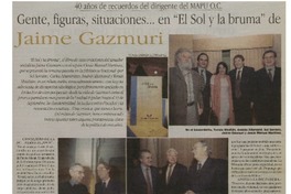 Gente, figuras, situaciones -- en "El sol y la bruma" de Jaime Gazmuri.