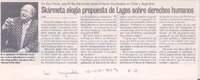 Skármeta elogia propuesta de Lagos sobre derechos humanos.