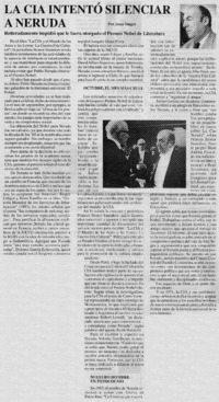 La Cia intentó silenciar a Neruda