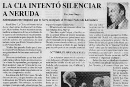 La Cia intentó silenciar a Neruda