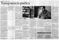 Transparencia poética: [entrevistas]