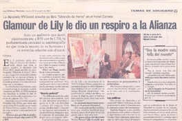 Glamour de Lily le dio un respiro a la alianza [entrevistas]