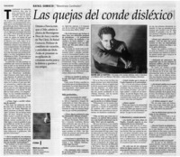 Las quejas del conde disléxico: [entrevistas]